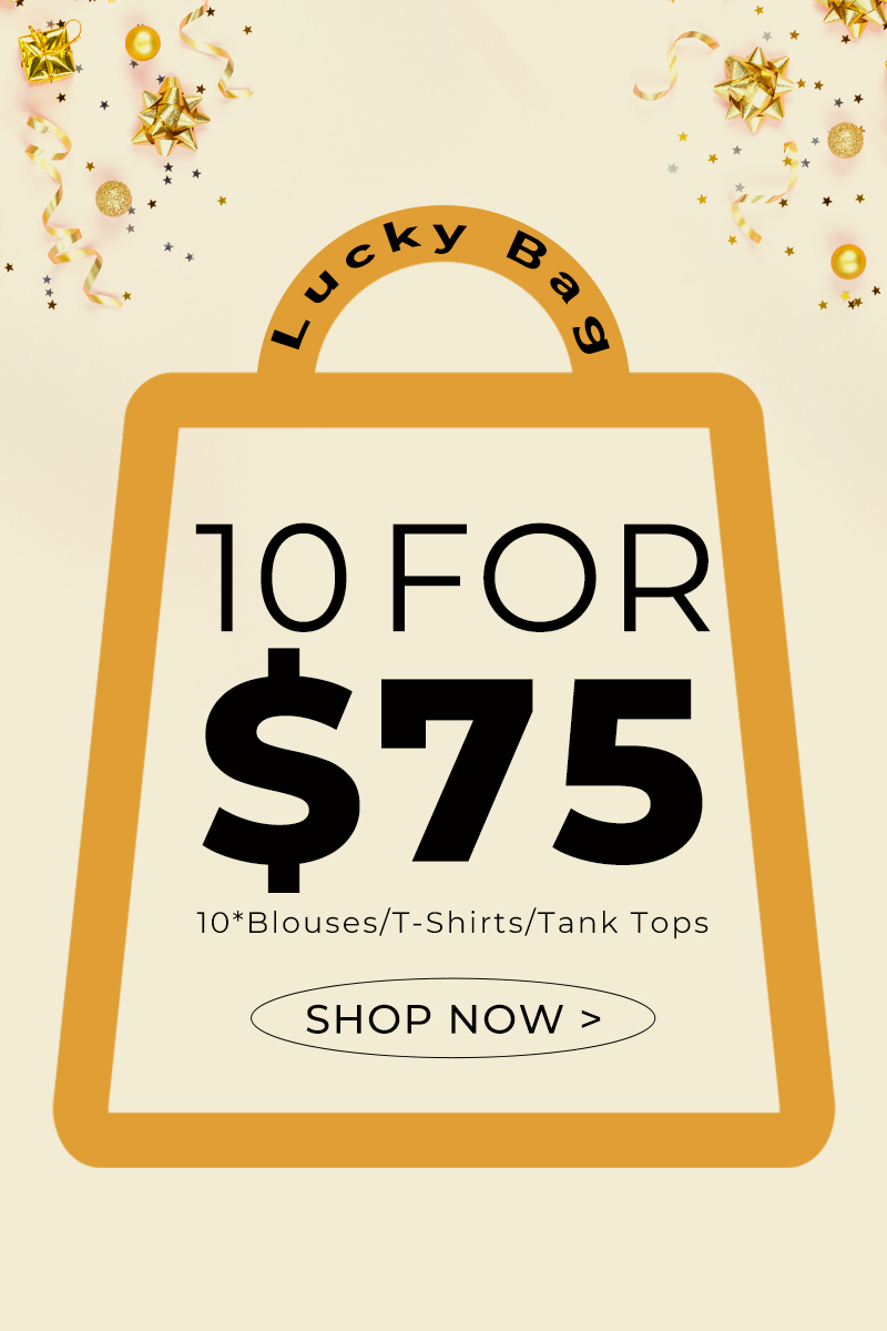 Lucky Bag-10 Random T-Shirts Or Blouses Or Tank Tops 10*BlousesT-ShirtsTank Tops 